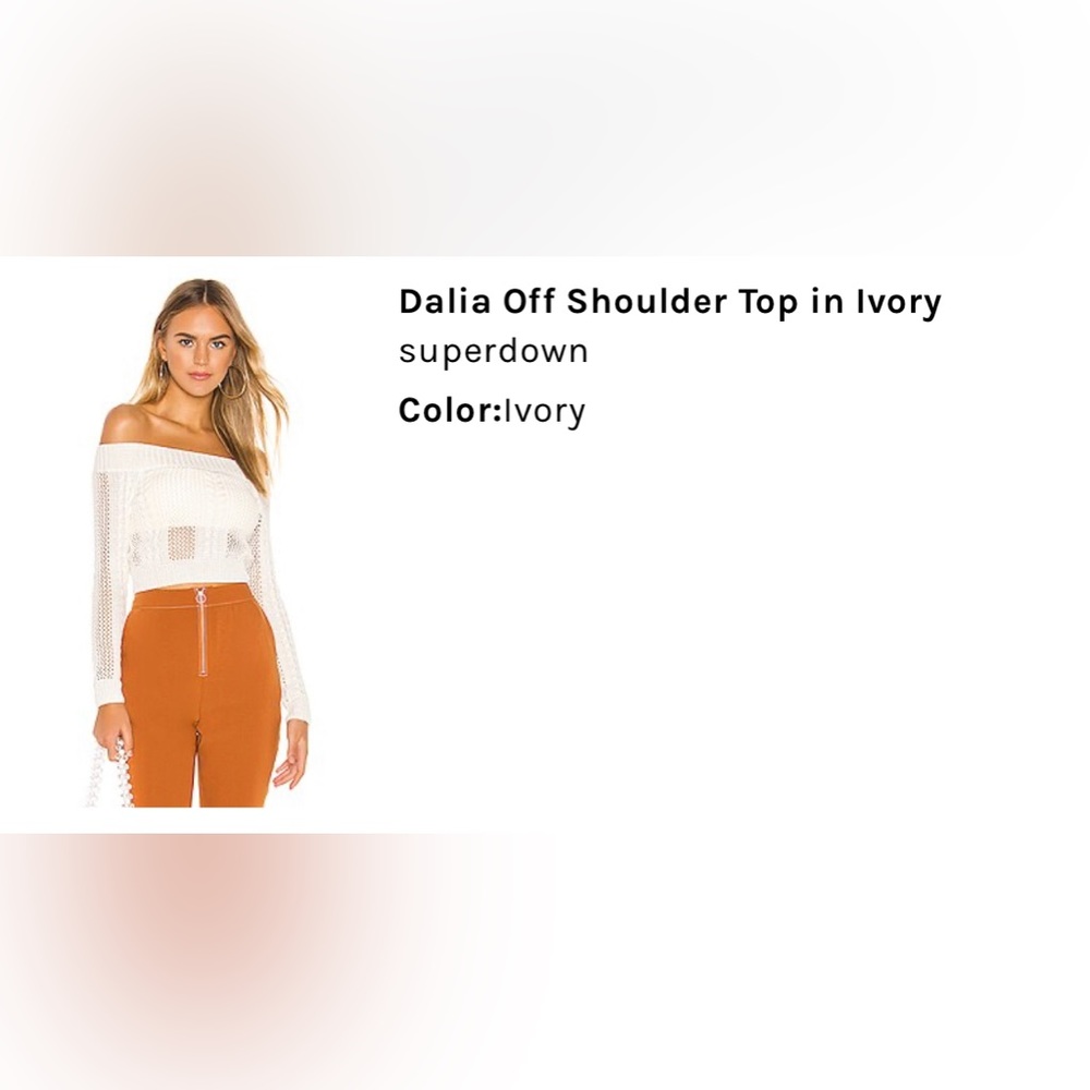 Dalia Off Shoulder Top in Ivory